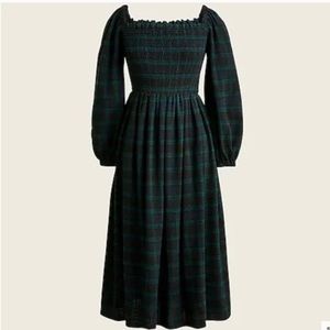 Smocked Puff Sleeve Dress